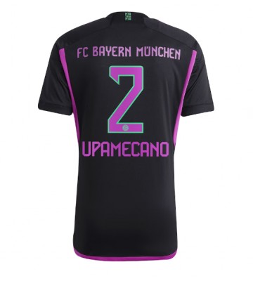 Maillot de foot Bayern Munich Dayot Upamecano #2 Extérieur 2023-24 Manches Courte